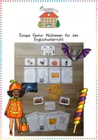 Vorschau - Arbeitsblätter - Halloween: Escape Game / Escape Room & Suchsel - Englisch - Kl. 3/4 - Deckblatt