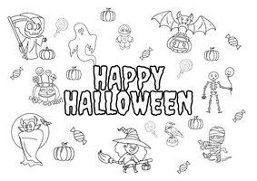 Vorschau - Mal- und Bastelvorlagen - Materialpaket Halloween Mal- und Bastelvorlagen - Seite 2