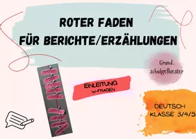 Vorschau - Merkblätter - Der rote Faden - für Berichte/Erzählungen - Deutsch - Deckblatt