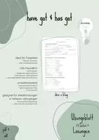 Vorschau - Arbeitsblätter - have got & has got (+ Verneinung und Fragen) - Deckblatt