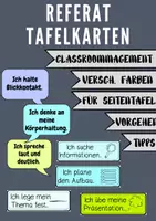 Vorschau - Poster - Referat Tafelkarten: Vorgehen & Tipps / SEKUNDARSTUFE! - Deckblatt