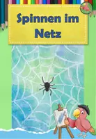 Vorschau - Mal- und Bastelvorlagen - Kunst Herbst, Spinnennetz mit Wasserfarben, Grundschule - Deckblatt
