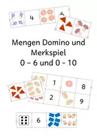 Vorschau - Spiele - Herbstliches Mengen Domino und Merkspiel - Deckblatt