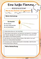 Vorschau - Arbeitsblätter - Experiment Feuer: Flamme - Seite 1
