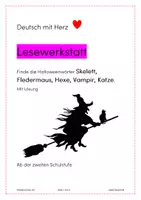 Vorschau - Arbeitsblätter - Halloween Finde die Halloweenwörter - Deckblatt