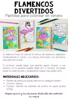 Vista previa - Manualidades / Dibujos para colorear - FLAMENCOS DIVERTIDOS - Proyecto artístico - página 1