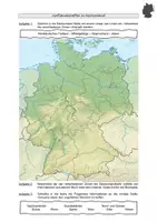 Vorschau - Arbeitsblätter - Großlandschaften in Deutschland - Deckblatt