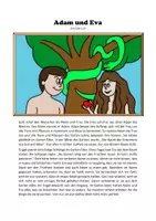 Vorschau - Arbeitsblätter - Adam und Eva - Deckblatt