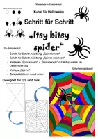 Vorschau - Arbeitsblätter - Kunst für Halloween: "Itsy bitsy spider" (Schritt für Schritt) - Deckblatt