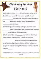 Vorschau - Arbeitsblätter - Steinzeit: Kleidung - Seite 1