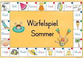 Vorschau - Arbeitsblätter - Würfelspiel Sommer: Schreiben und Lesen - Seite 3