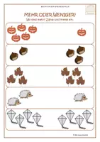 Vorschau - Arbeitsblätter - MEHR ODER WENIGER: ZÄHLEN IN DER GRUNDSCHULE (HERBST EDITION) - Deckblatt