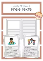 Vorschau - Arbeitsblätter - Freie Texte (Lineatur: Klasse 2) - Deckblatt