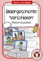 Vorschau - Unterrichtsreihen - Bildergeschichte – Verschlafen (Schreibanlass / Materialpaket) - Deckblatt