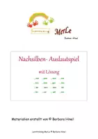 Vorschau - Spiele - Deutsch Nachsilben-, Auslaut- Spiel ger, fen... - Deckblatt
