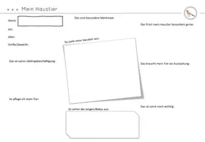 Vorschau - Arbeitsblätter - Mein Haustier - Seite 2