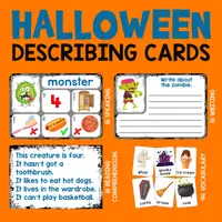Vista previa - Unidades / Secuencias / Situaciones de Aprendizaje - Halloween Describing Cards - Portada