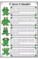 Vorschau - Arbeitsblätter - If You're A Monster! - Song & Actions - Seite 1