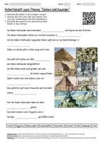 Vorschau - Arbeitsblätter - Arbeitsblatt "Sieben Weltwunder" + Onlineübung & MP3 + Mindmap + Infografik - Deckblatt