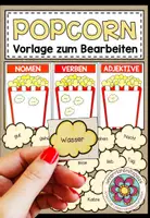 Vorschau - Mal- und Bastelvorlagen - POPCORN-LEGEÜBUNG - Vorlage zum selbst Bearbeiten (für alle Fächer geeignet) - Deckblatt