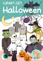 Vorschau - selbst erstellte Cliparts/Grafiken - Halloween Clipart Clipartset Bilder Cliparts - Deckblatt