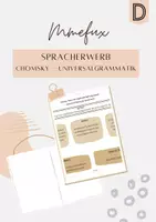 Vorschau - Arbeitsblätter - Spracherwerb - Chomsky Universalgrammatik - Deckblatt