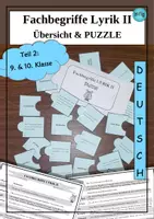Vorschau - Spiele - Fachbegriffe Lyrik II - Spiele im Sparpaket mit Merkblatt für die Mittelstufe - Seite 3