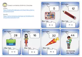 Vorschau - Spiele - Rechenspiel "Ich habe wer hat" Einmaleins mit 4 - Seite 2