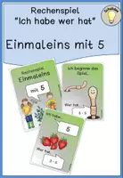 Vorschau - Spiele - Rechenspiel "Ich habe wer hat" Einmaleins mit 5 - Deckblatt