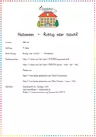 Vorschau - Arbeitsblätter - *FREEBIE* Halloween - Richtig oder falsch? - Seite 1