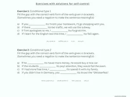 Vorschau - Arbeitsblätter - Conditional sentences type I, II and III (+ exercises) - Seite 1