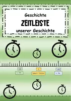 Vorschau - Mal- und Bastelvorlagen - Zeitliste bzw. Zeitstrahl Grundschule - Deckblatt