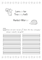 Vorschau - Arbeitsblätter - Herbst - Lernwörter Trainingsheft - Deckblatt