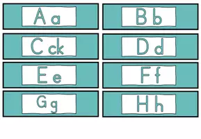 Vorschau - Anderer Materialtyp - Buchstabenkarten zur Beschriftung von Buchstabenboxen - Alle Buchstaben und Laute - Schreiblehrgang / Buchstabenlehrgang DaZ / Deutsch - Seite 1