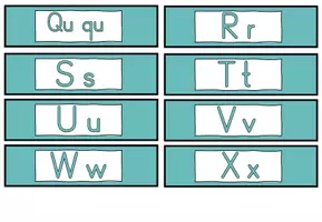 Vorschau - Anderer Materialtyp - Buchstabenkarten zur Beschriftung von Buchstabenboxen - Alle Buchstaben und Laute - Schreiblehrgang / Buchstabenlehrgang DaZ / Deutsch - Seite 3