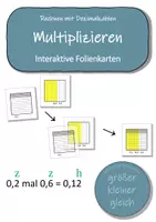 Vorschau - Stationenlernen - Dezimalzahlen multiplizieren – Interaktives Material - Deckblatt