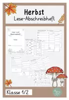 Vorschau - Stundenentwürfe - Lese- Abschreibheft Abschreiben Klasse 1/2 Herbst - Deckblatt