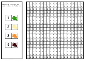 Vorschau - Arbeitsblätter - Pixelkunst, Malen nach Zahlen - Halloween - Seite 2
