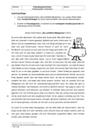 Vorschau - Arbeitsblätter - Kalendergeschichte - Arbeit mit Text und Inhaltsangabe - Deckblatt