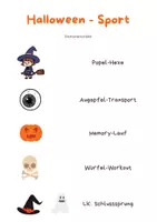 Vorschau - Arbeitsblätter - Halloween Sport Stationenlernen - Seite 2
