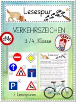 Vorschau - Arbeitsblätter - Mini-Lesespur Verkehrszeichen - Deckblatt