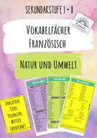 Vorschau - Präsentationen/Tafelbilder - Französisch TO GO - Vokabelfächer III : Natur und Umwelt - Deckblatt