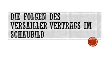 Vorschau - Präsentationen/Tafelbilder - Schaubild Bestimmungen und Folgen des Versailler Vertrages - Seite 1