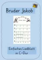 Vorschau - Arbeitsblätter - BRUDER JAKOB - Liedblatt in C-Dur - Musik für Kinder - Deckblatt