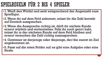 Vorschau - Spiele - Zahlenschnecke deutsch 0 bis 20: Spielbrett zur Aussprache der Zahlen - Seite 1
