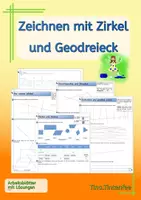 Vorschau - Arbeitsblätter - Zeichnen mit Geodreieck und Zirkel - Arbeitsblätter - Deckblatt