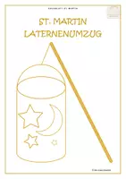 Vorschau - Arbeitsblätter - DECKBLATT ST. MARTIN/LATERNENUMZUG zum Ausmalen :-) - Deckblatt