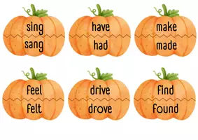 Vorschau - Merkblätter - Irregular Pumpkins - Übung zu den irregular verbs im Englischunterricht - Seite 3