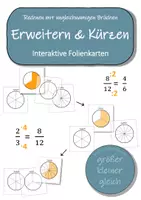 Vorschau - Arbeitsblätter - Brüche erweitern und kürzen – Interaktives Material - Deckblatt