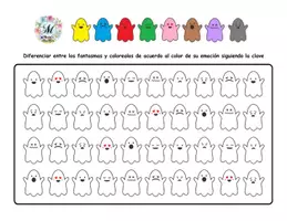 Vista previa - Manualidades / Dibujos para colorear - Coloreando los Fantasmas de las Emociones (Halloween) - Portada